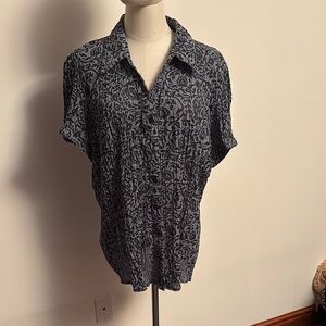St. John's Bay Black Casual Button Down Shirt